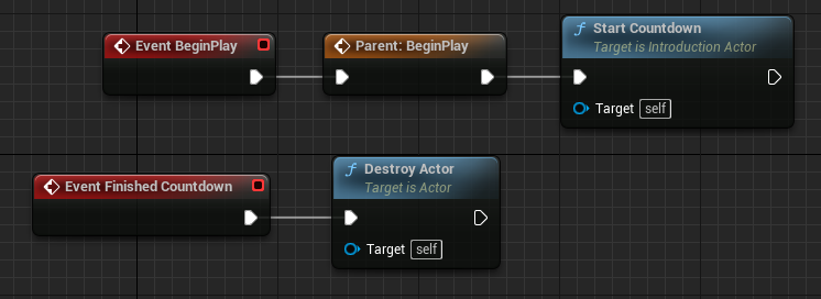 Blueprint nodes for the countdown